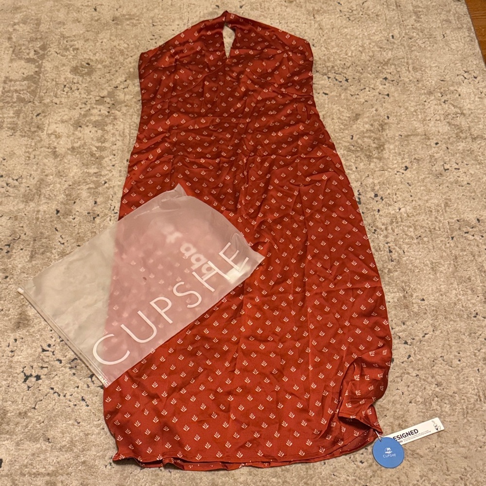 Cupshe Rust Backless Dress
